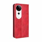 For vivo S19 Pro 5G / V40 5G Magnetic Buckle Retro Texture Leather Phone Case(Red) - 3