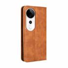 For vivo S19 Pro 5G / V40 5G Magnetic Buckle Retro Texture Leather Phone Case(Brown) - 3