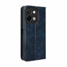 For vivo Y28 4G Magnetic Buckle Retro Texture Leather Phone Case(Blue) - 3