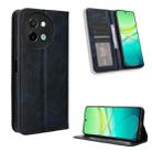 For vivo Y58 5G Magnetic Buckle Retro Texture Leather Phone Case(Blue) - 1