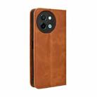 For vivo Y58 5G Magnetic Buckle Retro Texture Leather Phone Case(Brown) - 3