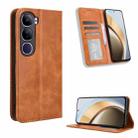 For vivo V40 Lite 4G / 5G IDN Magnetic Buckle Retro Texture Leather Phone Case(Brown) - 1