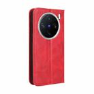 For vivo X200 5G Magnetic Buckle Retro Texture Leather Phone Case(Red) - 3
