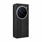 For vivo X200 Pro 5G Magnetic Buckle Retro Texture Leather Phone Case(Black) - 3