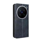 For vivo X200 Pro 5G Magnetic Buckle Retro Texture Leather Phone Case(Blue) - 3