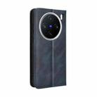 For vivo X200 Pro mini 5G Magnetic Buckle Retro Texture Leather Phone Case(Blue) - 3