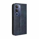 For vivo Y19s 4G Magnetic Buckle Retro Texture Leather Phone Case(Blue) - 3