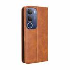 For vivo Y19s 4G Magnetic Buckle Retro Texture Leather Phone Case(Brown) - 3