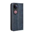 For vivo V50 5G Magnetic Buckle Retro Texture Leather Phone Case(Blue) - 3