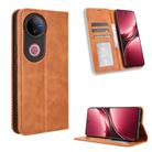 For vivo V50 5G Magnetic Buckle Retro Texture Leather Phone Case(Brown) - 1