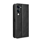For vivo Y04 4G / Y29s 5G Magnetic Buckle Retro Texture Leather Phone Case(Black) - 3