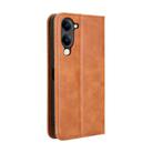 For vivo Y04 4G / Y29s 5G Magnetic Buckle Retro Texture Leather Phone Case(Brown) - 3