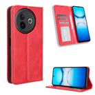 For vivo Y39 5G / Y300i Magnetic Buckle Retro Texture Leather Phone Case(Red) - 1
