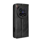 For vivo X200 Ultra 5G Magnetic Buckle Retro Texture Leather Phone Case(Black) - 3