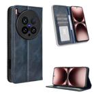 For vivo X200 Ultra 5G Magnetic Buckle Retro Texture Leather Phone Case(Blue) - 1