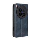 For vivo X200 Ultra 5G Magnetic Buckle Retro Texture Leather Phone Case(Blue) - 3