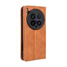 For vivo X200 Ultra 5G Magnetic Buckle Retro Texture Leather Phone Case(Brown) - 3