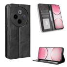 For vivo T4 5G / iQOO Z10 5G Global Magnetic Buckle Retro Texture Leather Phone Case(Black) - 1