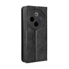 For vivo T4 5G / iQOO Z10 5G Global Magnetic Buckle Retro Texture Leather Phone Case(Black) - 3