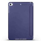 For iPad mini 5 / 4 / 3 / 2 / 1 3-folding TPU Horizontal Flip Leather Tablet Case with Holder(Dark Blue) - 3