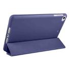 For iPad mini 5 / 4 / 3 / 2 / 1 3-folding TPU Horizontal Flip Leather Tablet Case with Holder(Dark Blue) - 5
