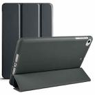 For iPad 9.7 2018 / 2017 / Air 2 / Air 3-folding TPU Horizontal Flip Leather Tablet Case with Holder(Black) - 1