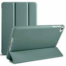 For iPad 9.7 2018 / 2017 / Air 2 / Air 3-folding TPU Horizontal Flip Leather Tablet Case with Holder(Deep Green) - 1