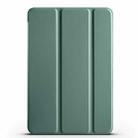 For iPad 9.7 2018 / 2017 / Air 2 / Air 3-folding TPU Horizontal Flip Leather Tablet Case with Holder(Deep Green) - 2