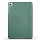 For iPad 9.7 2018 / 2017 / Air 2 / Air 3-folding TPU Horizontal Flip Leather Tablet Case with Holder(Deep Green) - 3