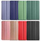 For iPad 9.7 2018 / 2017 / Air 2 / Air 3-folding TPU Horizontal Flip Leather Tablet Case with Holder(Deep Green) - 7