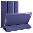 For iPad 9.7 2018 / 2017 / Air 2 / Air 3-folding TPU Horizontal Flip Leather Tablet Case with Holder(Dark Blue) - 1