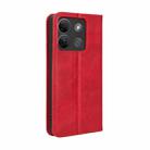 For Infinix Smart 7 Plus Magnetic Buckle Retro Texture Leather Phone Case(Red) - 3
