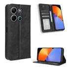 For Infinix Note 30i Magnetic Buckle Retro Texture Leather Phone Case(Black) - 1