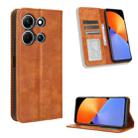 For Infinix Note 30i Magnetic Buckle Retro Texture Leather Phone Case(Brown) - 1