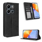 For Infinix Note 30 4G Magnetic Buckle Retro Texture Leather Phone Case(Black) - 1