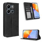 For Infinix Note 30 5G Magnetic Buckle Retro Texture Leather Phone Case(Black) - 1