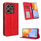 For Infinix Note 30 Pro Magnetic Buckle Retro Texture Leather Phone Case(Red) - 1