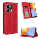 For Infinix Note 30 VIP Magnetic Buckle Retro Texture Leather Phone Case(Red) - 1