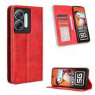 For Infinix Hot 30 5G X6832 Magnetic Buckle Retro Texture Leather Phone Case(Red) - 1