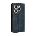 For Infinix Hot 40 4G Magnetic Buckle Retro Texture Leather Phone Case(Blue) - 3