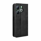 For Infinix Smart 8 X6525 Magnetic Buckle Retro Texture Leather Phone Case(Black) - 3