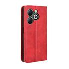 For Infinix Smart 8 X6525 Magnetic Buckle Retro Texture Leather Phone Case(Red) - 3