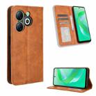 For Infinix Smart 8 X6525 Magnetic Buckle Retro Texture Leather Phone Case(Brown) - 1