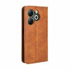 For Infinix Smart 8 X6525 Magnetic Buckle Retro Texture Leather Phone Case(Brown) - 3