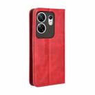 For Infinix Zero 30 4G Magnetic Buckle Retro Texture Leather Phone Case(Red) - 3