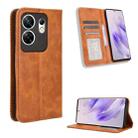 For Infinix Zero 30 4G Magnetic Buckle Retro Texture Leather Phone Case(Brown) - 1