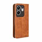 For Infinix Zero 30 4G Magnetic Buckle Retro Texture Leather Phone Case(Brown) - 3