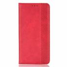 For Infinix Hot 40i 4G Magnetic Buckle Retro Texture Leather Phone Case(Red) - 2