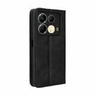 For Infinix Note 40 4G Magnetic Buckle Retro Texture Leather Phone Case(Black) - 3