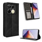 For Infinix Note 40 Pro 4G Magnetic Buckle Retro Texture Leather Phone Case(Black) - 1